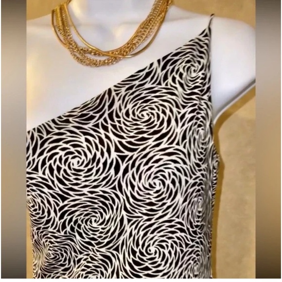 🌸 3/$10 Laundry by Shelli Segal Dress Size 2 Black & White - Picture 3 of 4